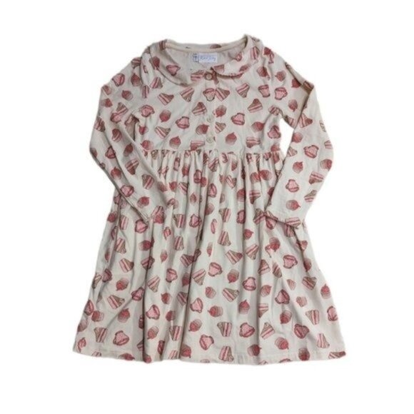 Rachel Riley Cake Print Long Sleeve Dress 8Y - Picture 1 of 9